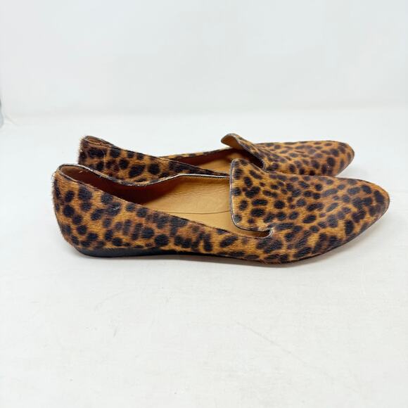 Veronica Beard Leopard Print Calf Hair Loafers Slip On Flats Size 41 - Picture 1 of 9